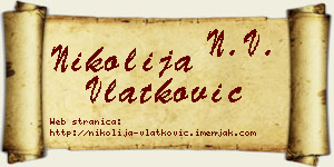 Nikolija Vlatković vizit kartica
